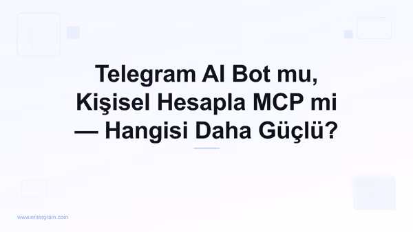Telegram AI bot ile MCP üzerinden kişisel hesap karşılaştırması