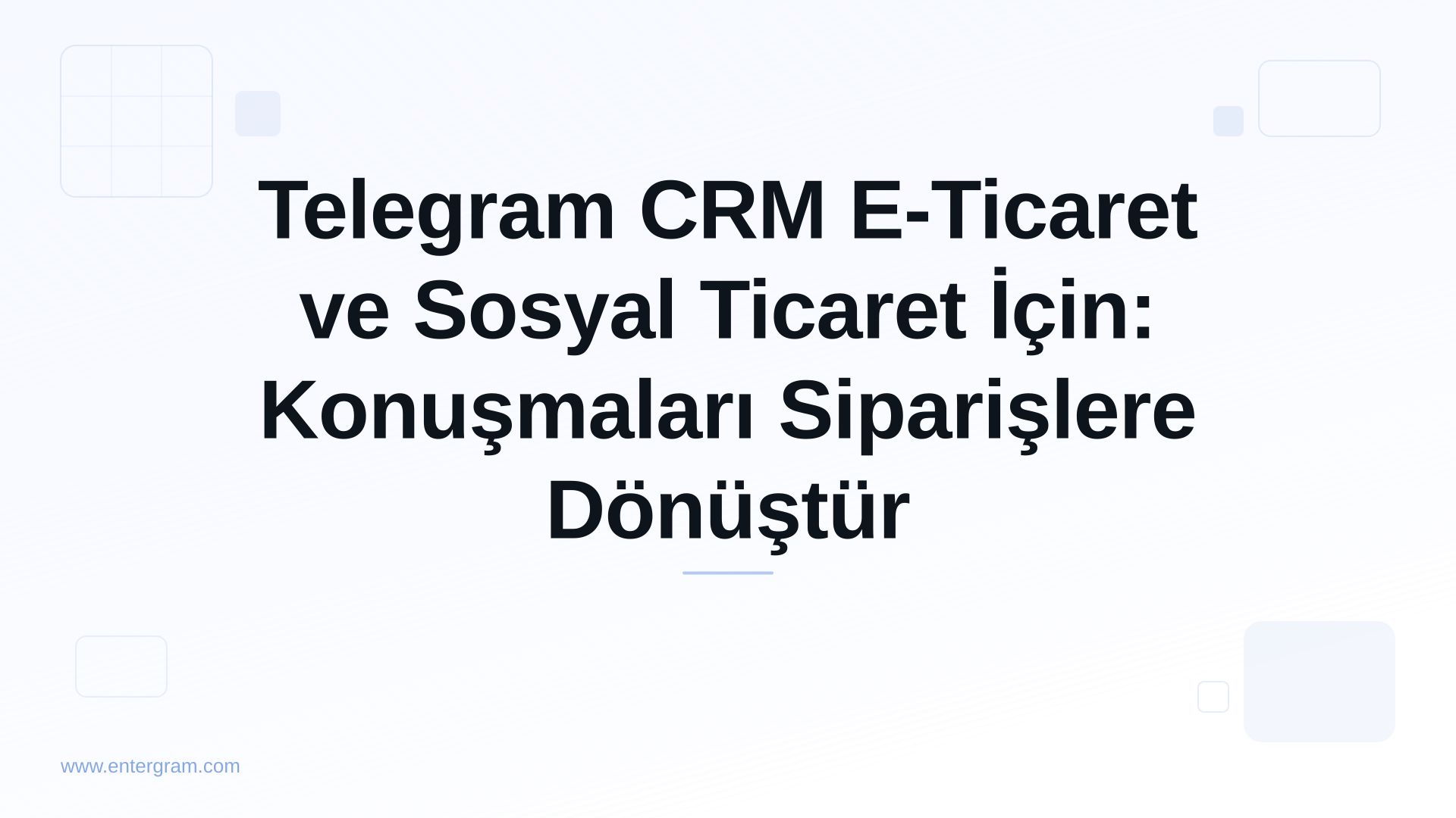 Card image for Telegram CRM E-Ticaret ve Sosyal Ticaret İçin: Konuşmaları Siparişlere Dönüştür