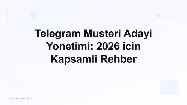 Card image for Telegram Musteri Adayi Yonetimi Kapsamli Rehber