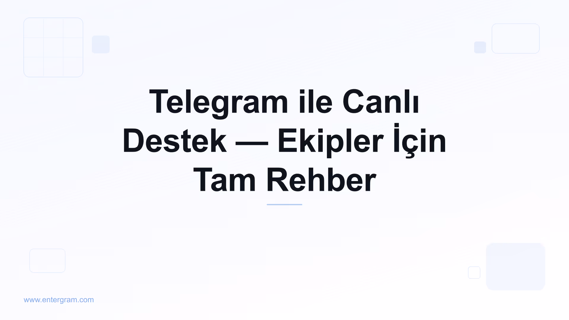 Müşteri hizmetleri ekipleri için Telegram canlı destek