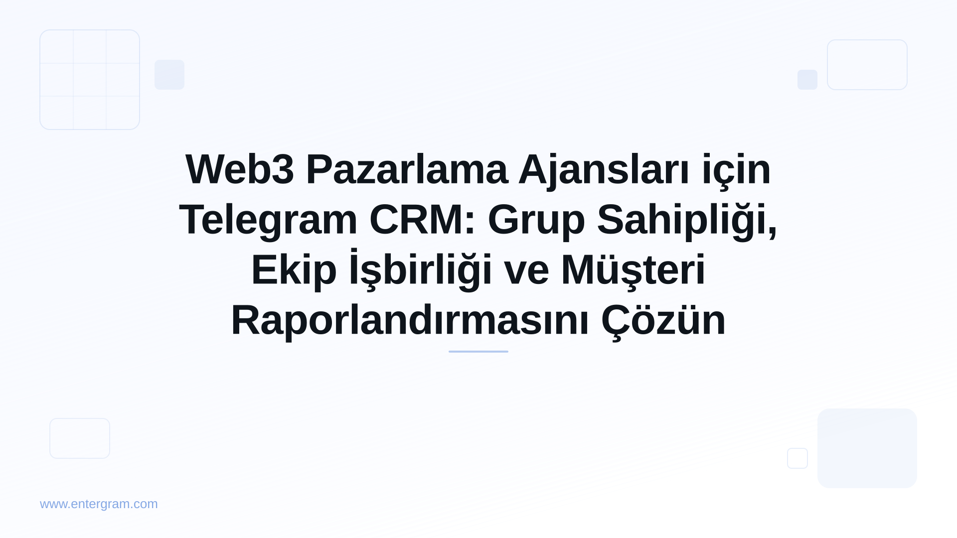 Card image for Web3 Pazarlama Ajansları için Telegram CRM: Grup Sahipliği, Ekip İşbirliği ve Müşteri Raporlandırmasını Çözün