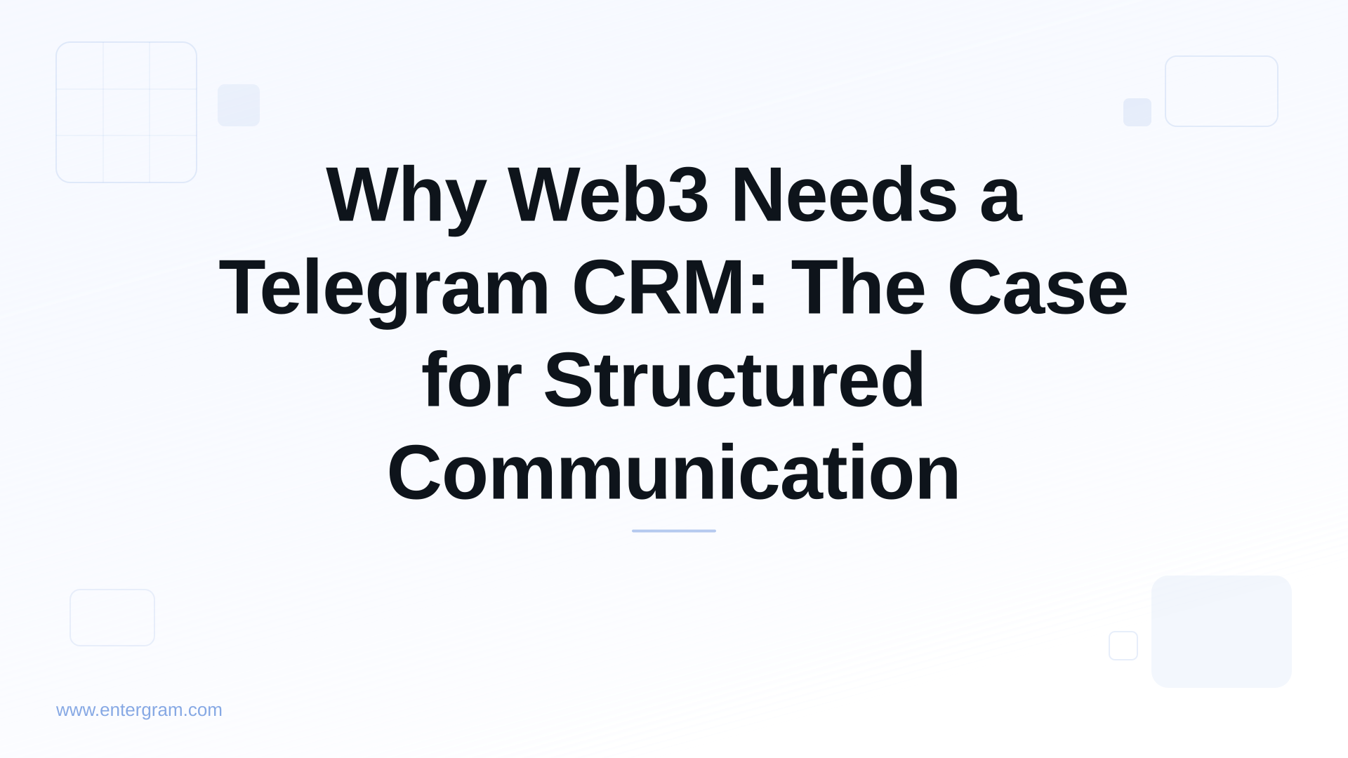 Card image for Why Web3 Needs a Telegram CRM: The Case for Structured Communication