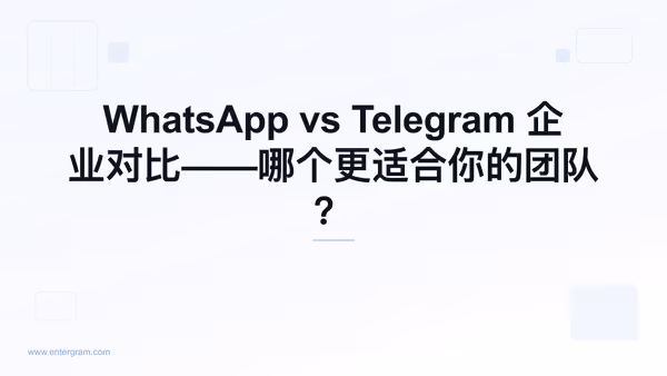 WhatsApp vs Telegram 企业对比
