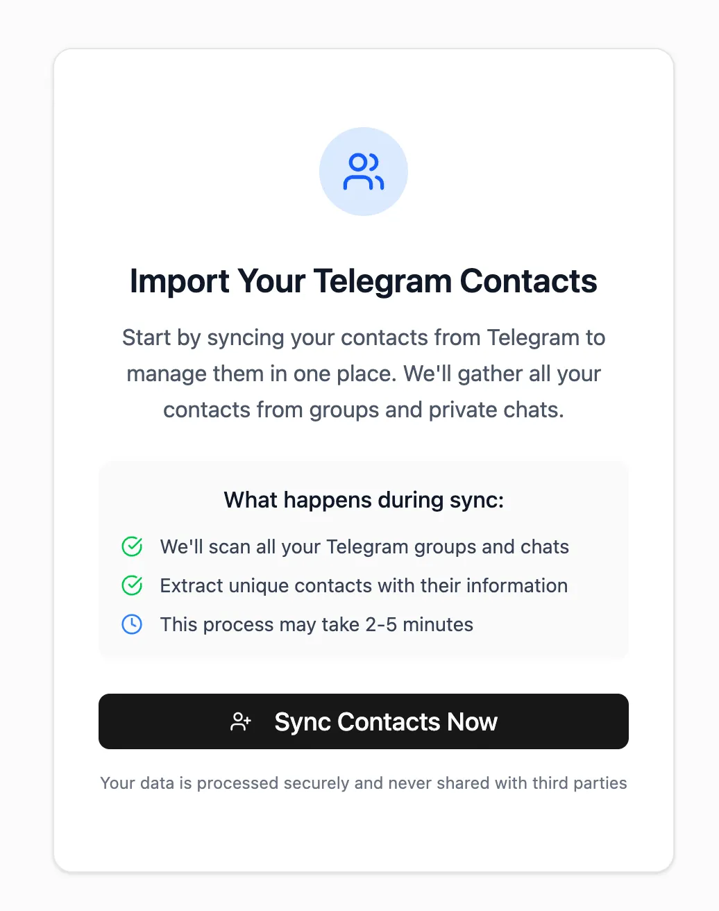 get to know your telegram contacts with our telegram crm