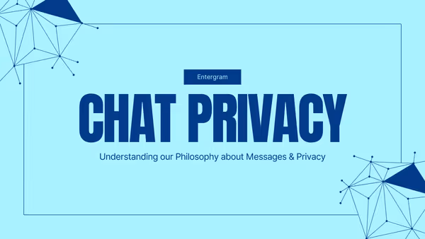 Ventana de chat de Entergram CRM con enfoque en un flujo de mensajes seguro y no almacenado