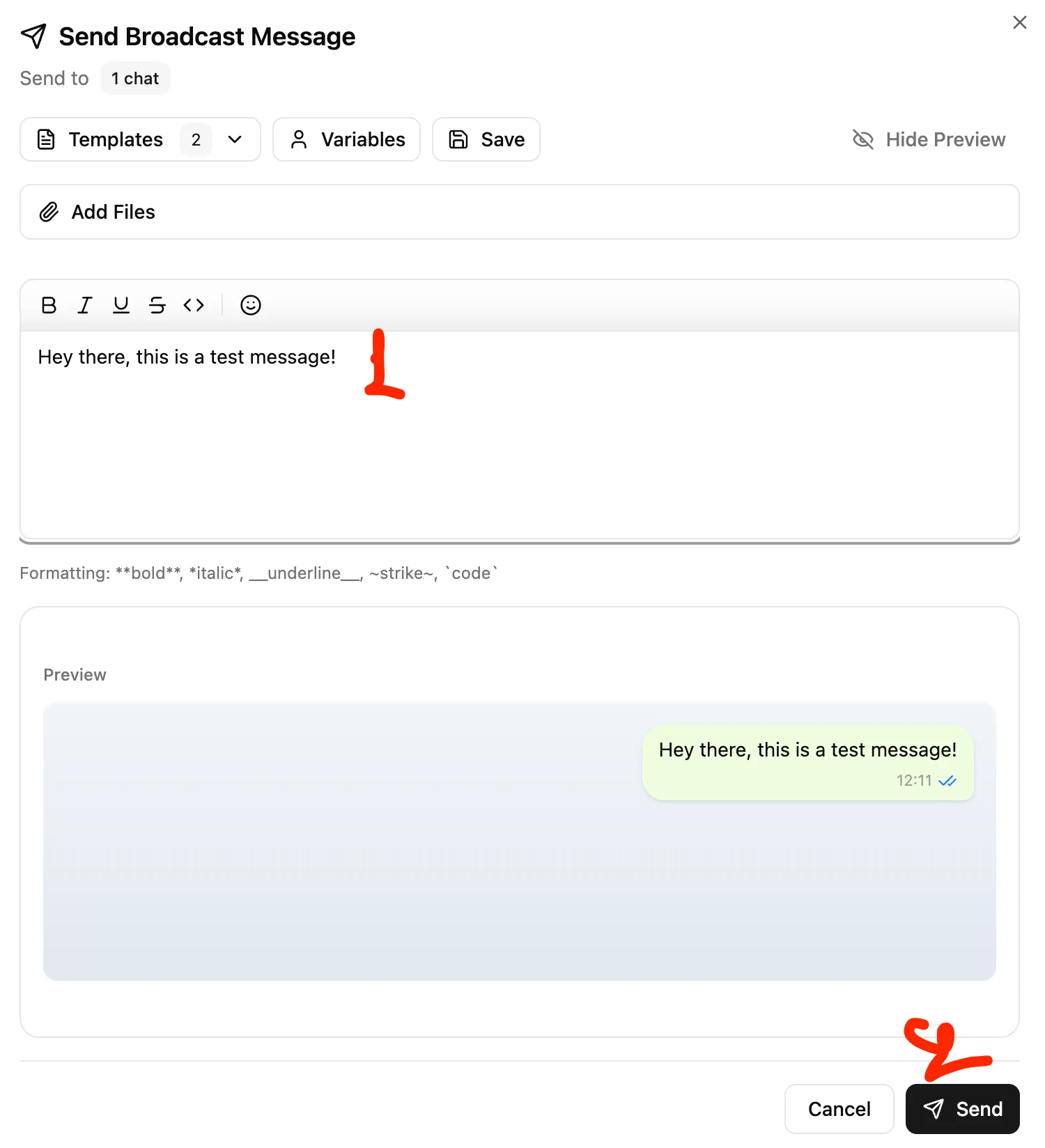 How to save tempaltes and broadcast maessages on Telegram with ease